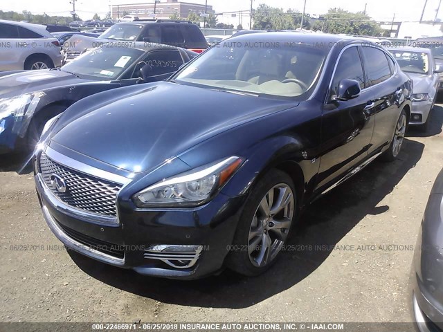 JN1BY1PP5FM601886 - 2015 INFINITI Q70L 3.7 Dark Blue photo 2