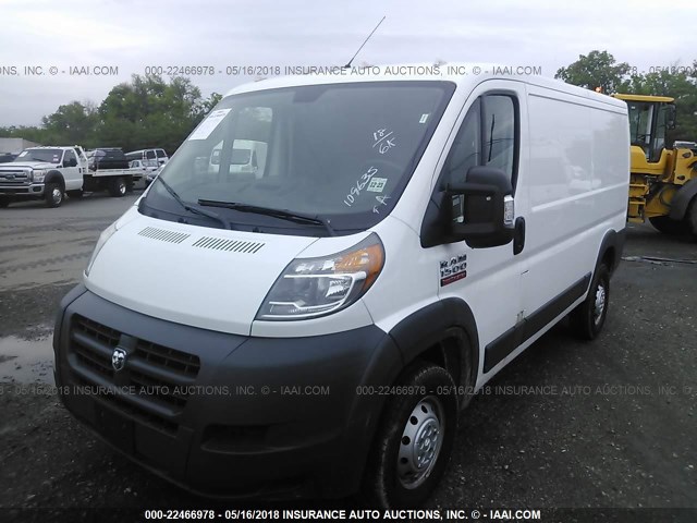 3C6TRVAG0JE109635 - 2018 RAM PROMASTER 1500 1500 STANDARD WHITE photo 2