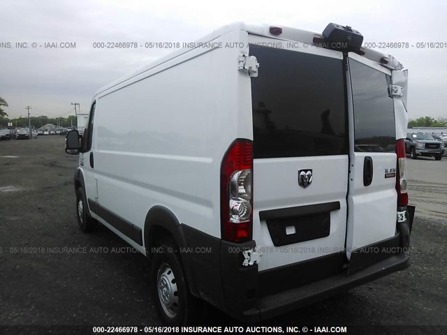 3C6TRVAG0JE109635 - 2018 RAM PROMASTER 1500 1500 STANDARD WHITE photo 3