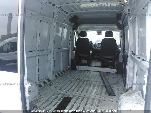 3C6TRVDG1HE539650 - 2017 RAM PROMASTER 2500 2500 HIGH WHITE photo 8