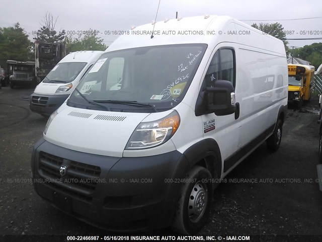 3C6TRVDG5HE546925 - 2017 RAM PROMASTER 2500 2500 HIGH WHITE photo 2