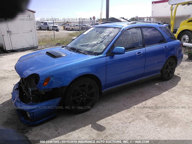 JF1GG29622G809674 - 2002 SUBARU IMPREZA WRX BLUE photo 2