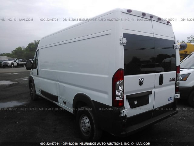 3C6TRVDG1HE522265 - 2017 RAM PROMASTER 2500 2500 HIGH WHITE photo 3