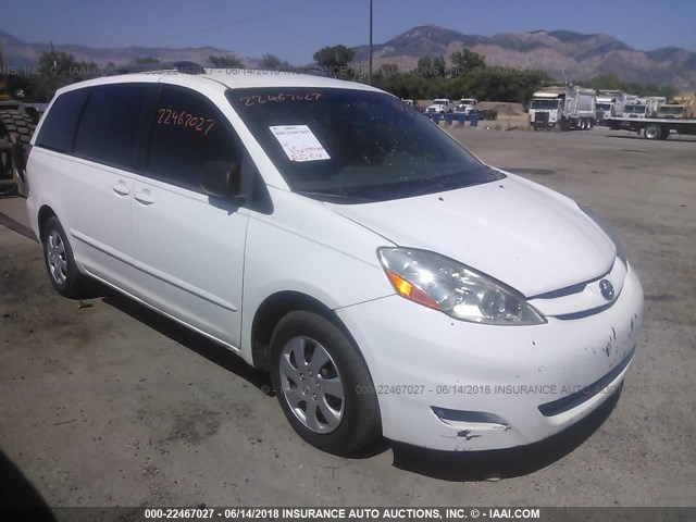 5TDZK23C78S107025 - 2008 TOYOTA SIENNA CE/LE WHITE photo 1