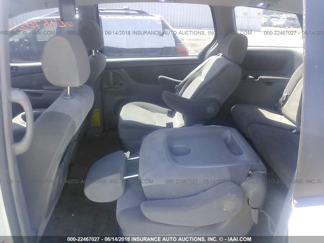 5TDZK23C78S107025 - 2008 TOYOTA SIENNA CE/LE WHITE photo 8