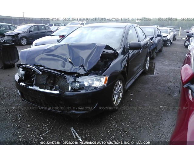 JA32U2FU5BU045545 - 2011 MITSUBISHI LANCER ES/ES SPORT BLACK photo 2