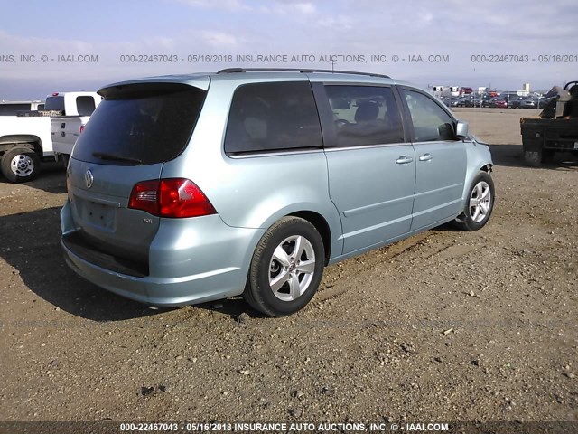 2V8HW34199R598652 - 2009 VOLKSWAGEN ROUTAN SE BLUE photo 4