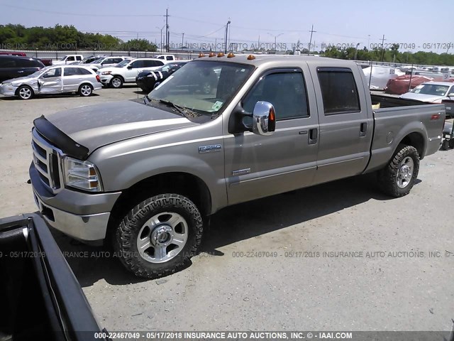 1FTSW21P96EC96498 - 2006 FORD F250 BEIGE photo 2