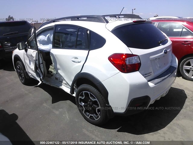 JF2GPAGCXD2870222 - 2013 SUBARU XV CROSSTREK 2.0 LIMITED WHITE photo 3