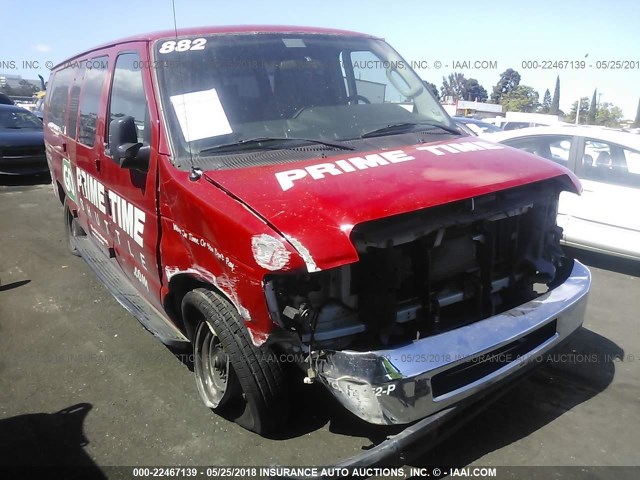 1FBSS3BL7CDB13506 - 2012 FORD ECONOLINE E350 SUPER DUTY WAGON RED photo 1