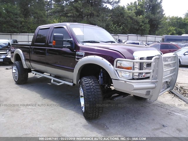 1FTSW21R38ED40063 - 2008 FORD F250 SUPER DUTY RED photo 1