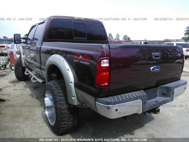 1FTSW21R38ED40063 - 2008 FORD F250 SUPER DUTY RED photo 3