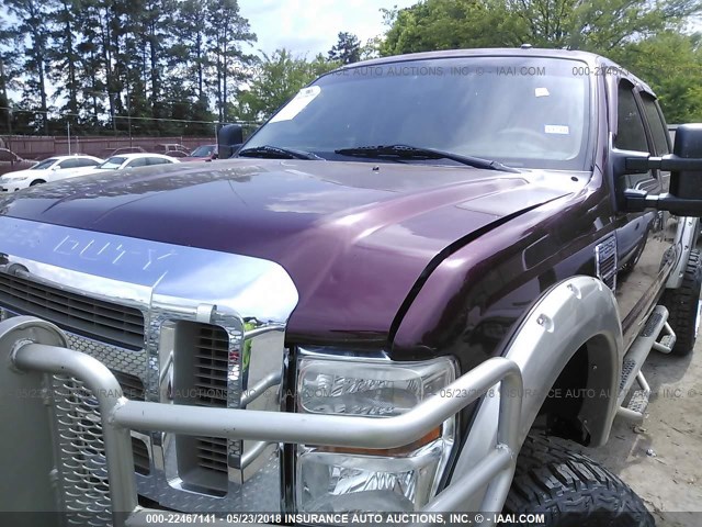 1FTSW21R38ED40063 - 2008 FORD F250 SUPER DUTY RED photo 6