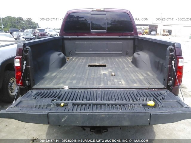 1FTSW21R38ED40063 - 2008 FORD F250 SUPER DUTY RED photo 8