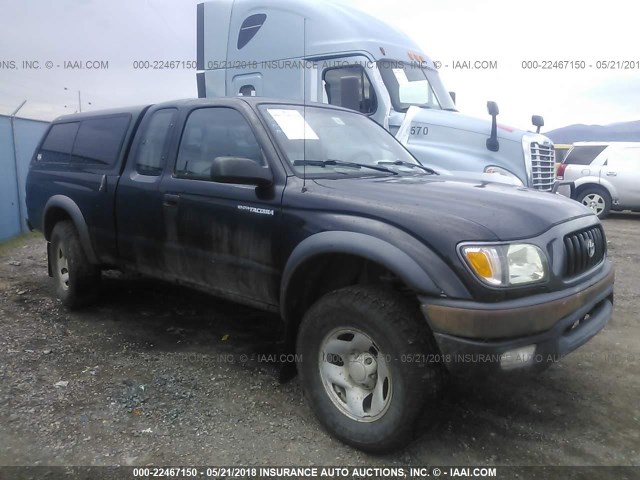 5TEWM72NX2Z899016 - 2002 TOYOTA TACOMA XTRACAB BLACK photo 1