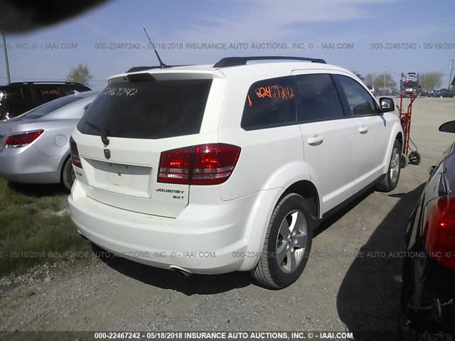 3D4PG5FV5AT185003 - 2010 DODGE JOURNEY SXT WHITE photo 4