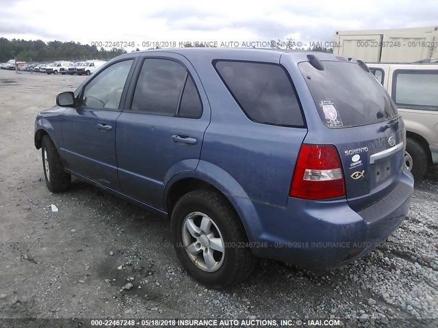 KNDJD736475705818 - 2007 KIA SORENTO EX/LX BLUE photo 3