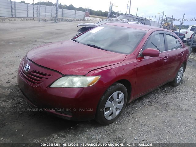 4T1BE46K08U216988 - 2008 TOYOTA CAMRY CE/LE/XLE/SE RED photo 2