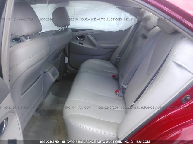 4T1BE46K08U216988 - 2008 TOYOTA CAMRY CE/LE/XLE/SE RED photo 8