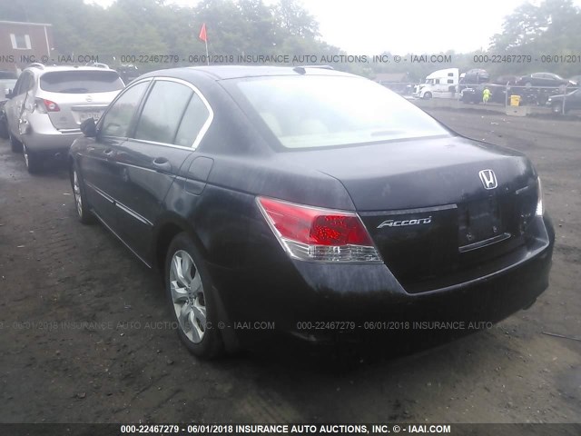 1HGCP26898A068564 - 2008 HONDA ACCORD EXL BLACK photo 3