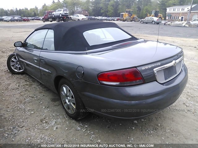 1C3EL65R24N421383 - 2004 CHRYSLER SEBRING LIMITED GRAY photo 3