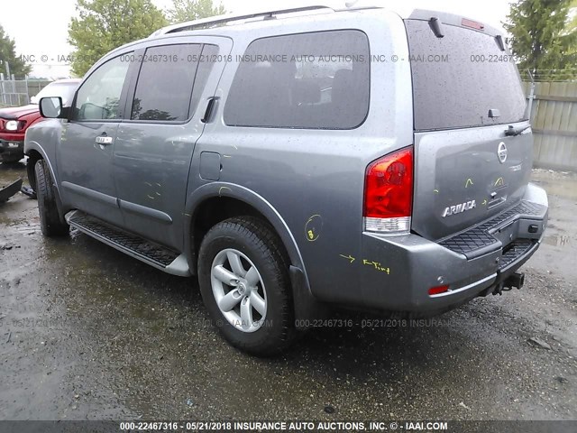 5N1AA0NC1DN608196 - 2013 NISSAN ARMADA SV/SL/PLATINUM GRAY photo 3