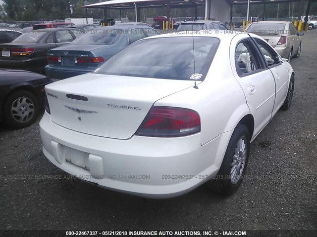 1C3EL56R35N641559 - 2005 CHRYSLER SEBRING TOURING WHITE photo 4