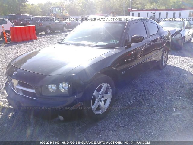 2B3CA3CV8AH298301 - 2010 DODGE CHARGER SXT BLACK photo 2