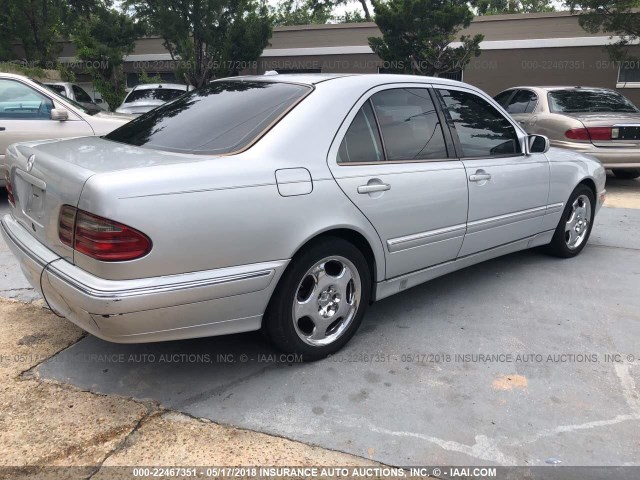 WDBJF70J32B403142 - 2002 MERCEDES-BENZ E 430 SILVER photo 4