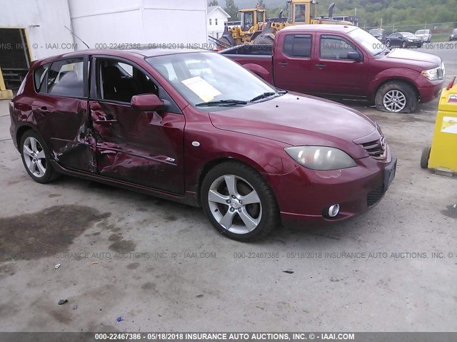 JM1BK343261417339 - 2006 MAZDA 3 HATCHBACK RED photo 1