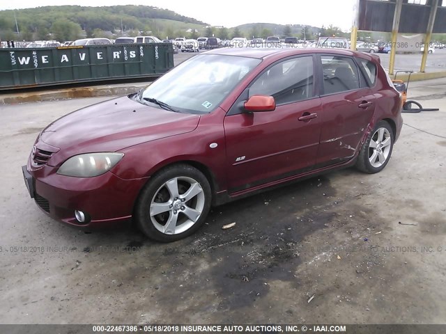 JM1BK343261417339 - 2006 MAZDA 3 HATCHBACK RED photo 2