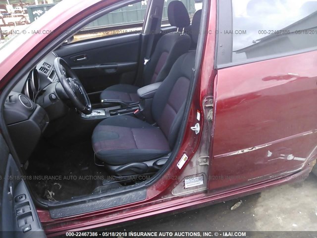 JM1BK343261417339 - 2006 MAZDA 3 HATCHBACK RED photo 5