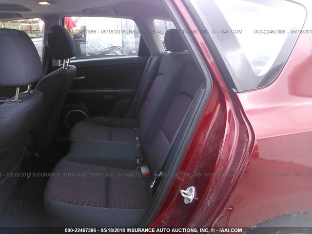 JM1BK343261417339 - 2006 MAZDA 3 HATCHBACK RED photo 8