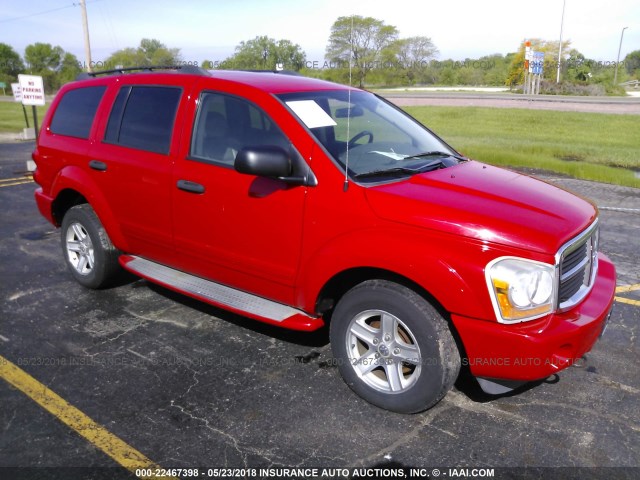 1D4HB48D64F136912 - 2004 DODGE DURANGO SLT RED photo 1