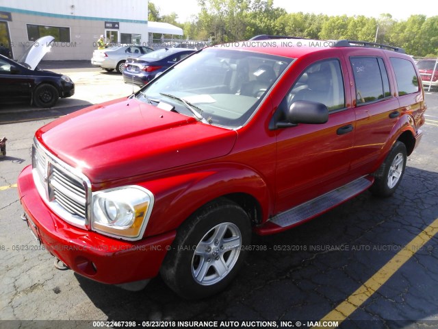 1D4HB48D64F136912 - 2004 DODGE DURANGO SLT RED photo 2