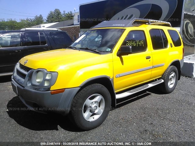 5N1ED28Y72C552754 - 2002 NISSAN XTERRA XE/SE YELLOW photo 2