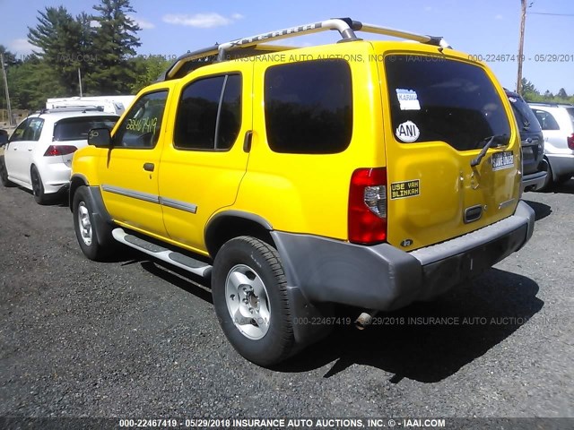 5N1ED28Y72C552754 - 2002 NISSAN XTERRA XE/SE YELLOW photo 3