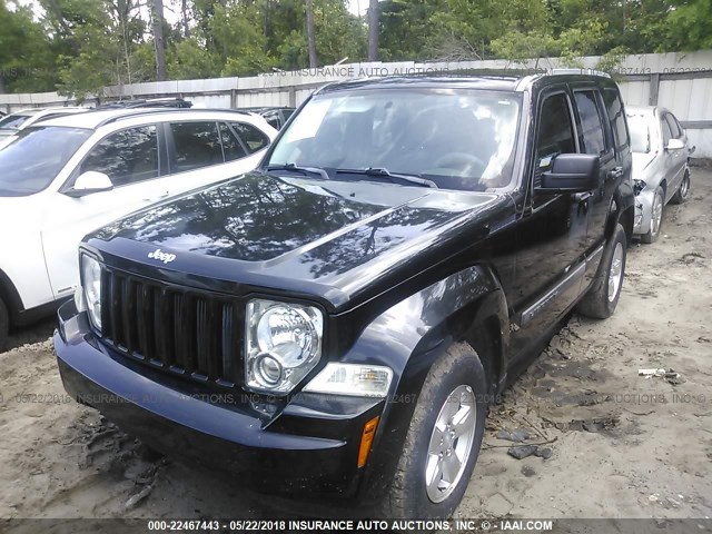 1C4PJLAK8CW110048 - 2012 JEEP LIBERTY SPORT BLACK photo 2