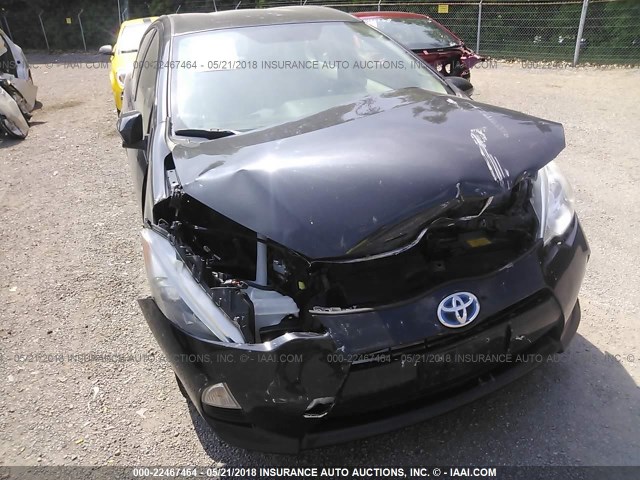 JTDKDTB36D1552026 - 2013 TOYOTA PRIUS C BLACK photo 6