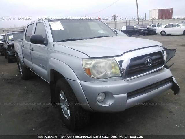 5TEJU62N17Z349442 - 2007 TOYOTA TACOMA DOUBLE CAB PRERUNNER SILVER photo 1