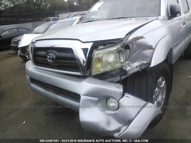 5TEJU62N17Z349442 - 2007 TOYOTA TACOMA DOUBLE CAB PRERUNNER SILVER photo 6