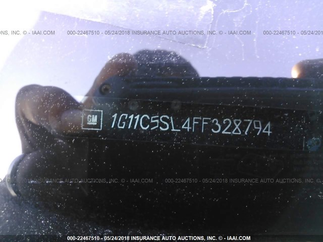 1G11C5SL4FF328794 - 2015 CHEVROLET MALIBU 1LT 灰色 照片 9