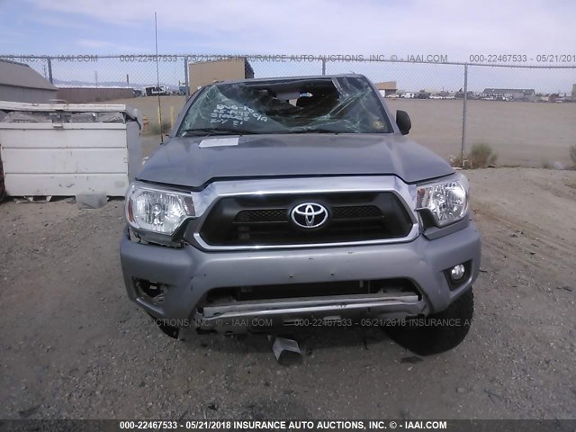 3TMJU4GN1EM172429 - 2014 TOYOTA TACOMA DOUBLE CAB PRERUNNER SILVER photo 6