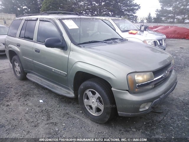 1GNDS13S132168616 - 2003 CHEVROLET TRAILBLAZER  GREEN photo 1