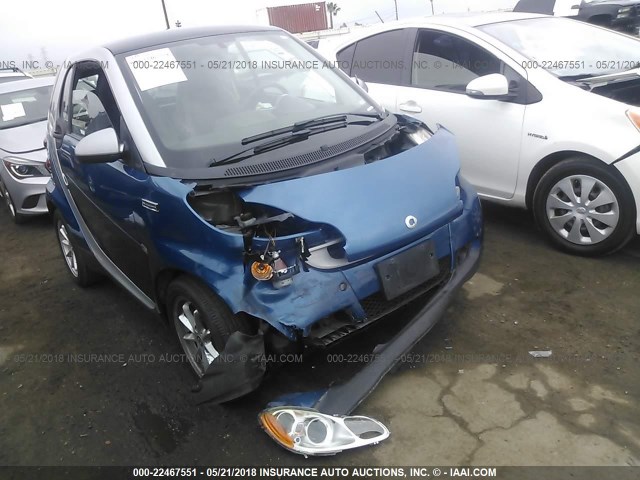 WMEEJ31X39K277860 - 2009 SMART FORTWO PURE/PASSION BLUE photo 1