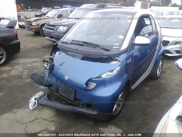 WMEEJ31X39K277860 - 2009 SMART FORTWO PURE/PASSION BLUE photo 2