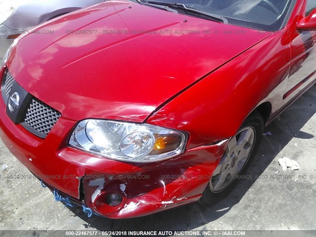 3N1CB51D16L488637 - 2006 NISSAN SENTRA 1.8/1.8S RED photo 6