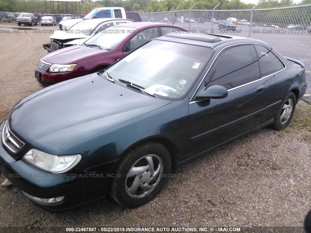 19UYA2252VL001890 - 1997 ACURA 3.0CL GREEN photo 2