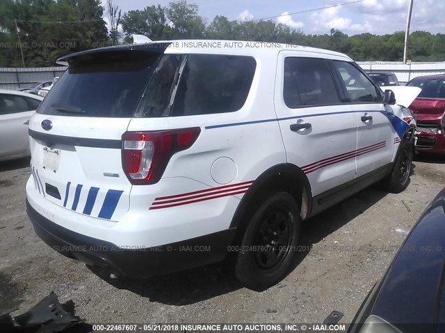 1FM5K8AR0GGD05037 - 2016 FORD EXPLORER POLICE INTERCEPTOR WHITE photo 4