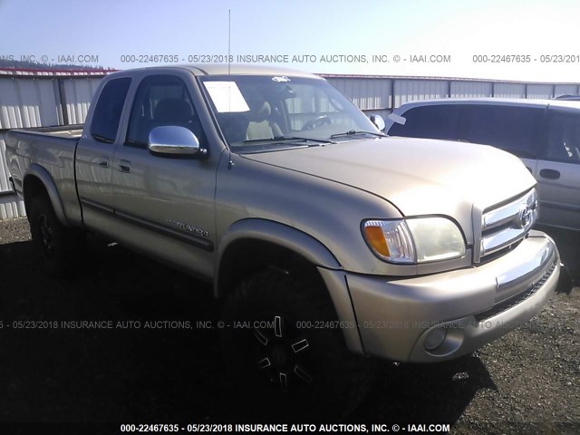 5TBBT44144S453396 - 2004 TOYOTA TUNDRA ACCESS CAB SR5 TAN photo 1